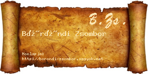 Böröndi Zsombor névjegykártya