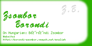 zsombor borondi business card